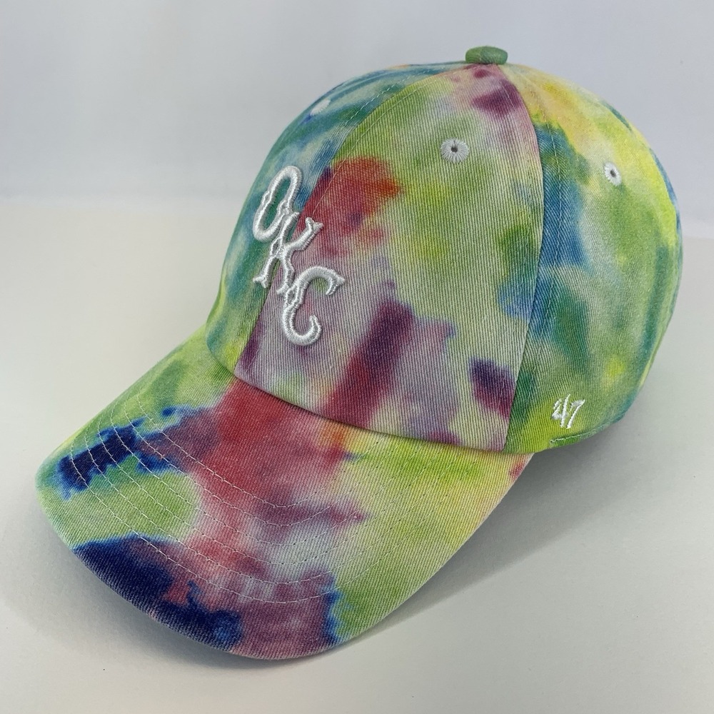 OKC Oklahoma City Dodgers Hat KIDS Tie Dye Adjustable Strap MiLB Baseball Cap - Picture 2 of 16